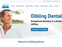 Tablet Screenshot of diblingdental.com